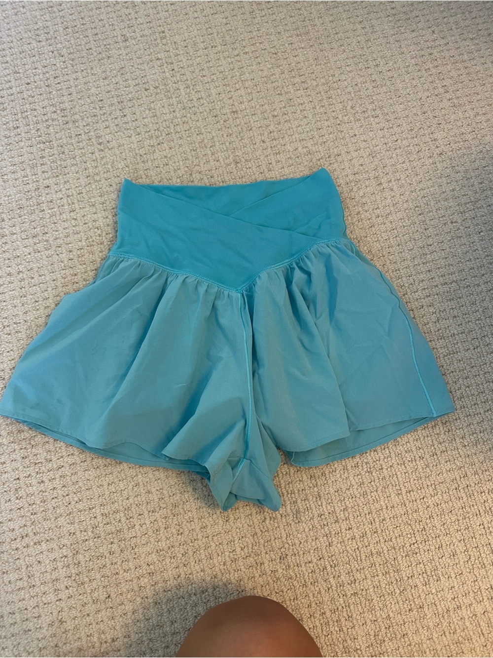 aerie Teal Flared Skort Shorts